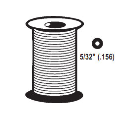TechnologyLK STB Hollow Round Screen Retainer Spline, Black, 5/32&quot;, 1000 Foot Roll | 6671