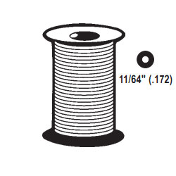 TechnologyLK STB Hollow Round Screen Retainer Spline, Black, 11/64&quot;, 200 Foot Roll | 6677
