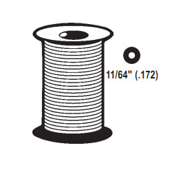 TechnologyLK STB Hollow Round Screen Retainer Spline, Black, 13/64&quot;, 1000 Foot Roll | 6679