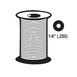 TechnologyLK STB Hollow Round Screen Retainer Spline, Gray, 1/4&quot;, 750 Foot Roll | 6687