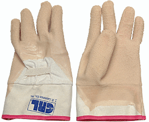 C.R. Laurence Gauntlet Cuff Wrinkle Finish Natural Rubber Palm Gloves  | 66NFW