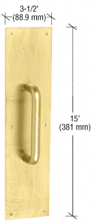C.R. Laurence CRL 15&quot; Round Polished Brass Pull Plate | 67PB