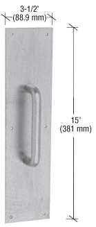 C.R. Laurence CRL 15&quot; Round Brushed Stainless Pull Plate | 67SS