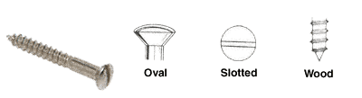 C.R. Laurence CRL 6 x 1-1/2&quot; Oval Head Nickel Plated Wood Screws - Package | 6X1120HNPWS