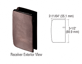 CRL Oil Rubbed Bronze Glass Swinging Door Lock Receiver for 700C0RB
 | 701C0RB