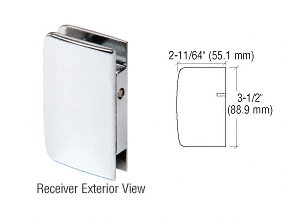CRL Polished Chrome Glass Swinging Door Lock Receiver for 700CCH
 | 701CCH