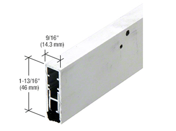 CRL Aluminum Commercial Medium-Duty Automatic, Surface Mount, Door Bottom for 48&quot; Door | 70NGA48