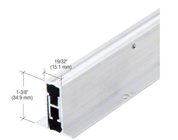 CRL Aluminum Finish Medium-Duty Automatic Door Bottom for 48&quot; Door  | 72NGA48