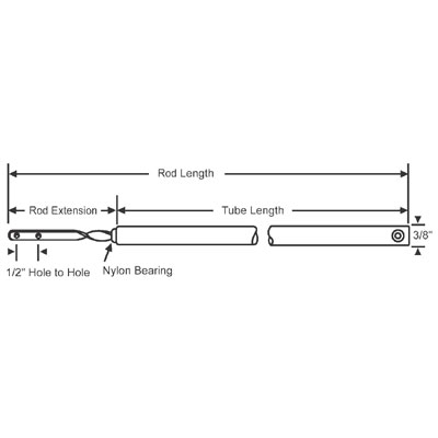 Window Balance, Tubular, Non-Tilt, Standard Rod, Blue Bushing - 15&quot;




 | 74S15B