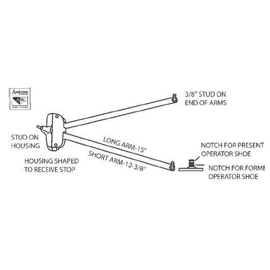 TechnologyLK STB Sill Mounted Awning Window Operator, Bronze, 15&quot; Arm - Special Order | 7500333908