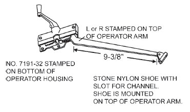 9-3/8&quot; Andersen Left Hand Stone Operator Assembly | 7501361308C