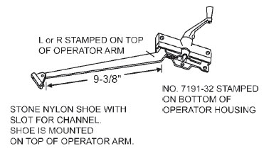 9-3/8&quot; Andersen Right Hand Stone Operator Assembly | 7501361310C
