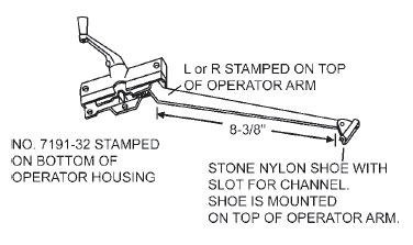 8-3/8&quot; Andersen Left Hand Stone Casement Operator | 7501361312