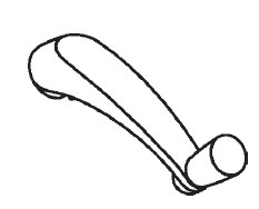 TechnologyLK STB Window Operator Handle, Crank Type, White, 3/8&quot; Spline Size  | 7501361356