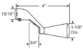 TechnologyLK STB Window Operator Handle, Crank Type, Stone, 3/8&quot; Spline Size  | 7501361806