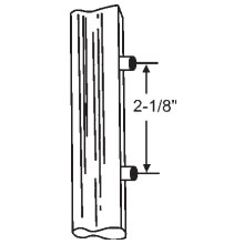 TechnologyLK STB Sliding Patio Screen Door Handle, White, 2-1/8&quot; Screw Holes  | 7501997307