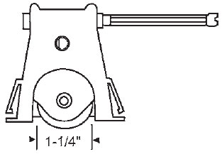 STB Sliding Glass Door Roller, Nylon Wheel, 1-1/4&quot; Diameter | 7501997310