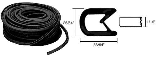 CRL-Automotive CRL QuickEdge Standard Double Lip QuickEdge Trim Grips Edges From .032 in to .125 in - 100 Feet | 75000317C