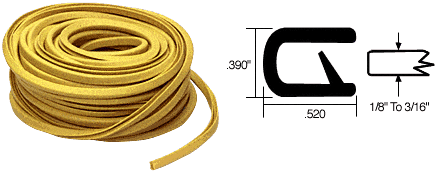 CRL-Automotive CRL QuickEdge Safety Yellow Single Lip Trim Grips Edges From .090 in to .190 in - 100 Feet | 75000333