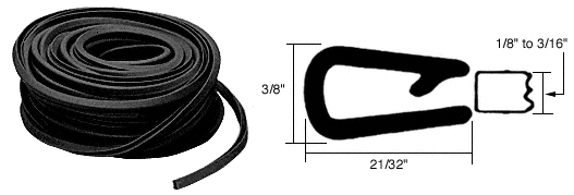 CRL-Automotive CRL QuickEdge Long Leg Single Lip Trim Grips Edges From .085 in to .210 in - 400 Feet | 75000339