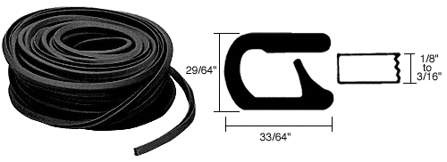 CRL-Automotive CRL QuickEdge Standard Single Lip Trim Grips Edges From .090 in to .190 in - 100 Feet | 75000708