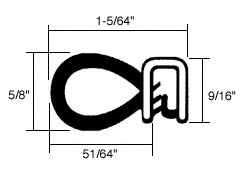 CRL-Automotive CRL Oversize Bulb Trim Seal - Flange Size: .065 in to .095 in | 75001363