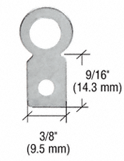 C.R. Laurence CRL Small Round Eyelet Flat Metal Type Hangers | 75MH