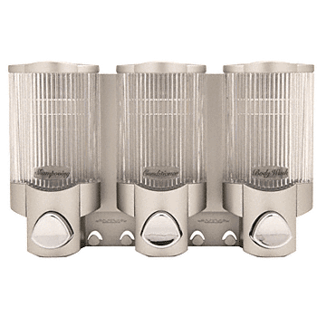 C.R. Laurence Satin Chrome Wall Mounted Triple Dispenser  | 78364