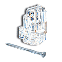 CRL 1/4&quot; Plastic Mirror Clips and Screws | 7WS