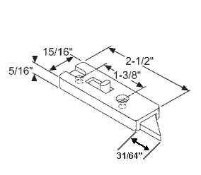 White Tilt Window Latch; 1-3/8&quot; Screw Holes | 83523WA