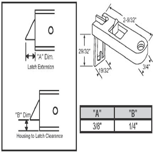 TechnologyLK Tilt Window Latch, Black - Package | 83607BA