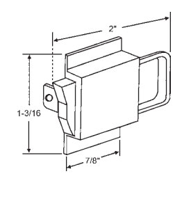 Black Reversible, Side Mounted Plastic Tilt Latch  | 83613