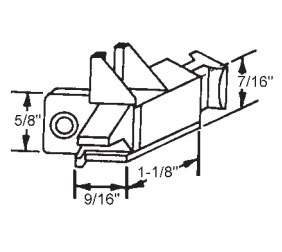 Black Tilt Window Latch for Reanolds Windows | 83614BA