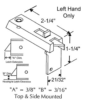 TechnologyLK Tilt Window Latch, White, Left Hand ONLY | 83620LHW