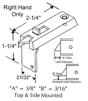 TechnologyLK Tilt Window Latch, White, Right Hand ONLY | 83620RHW