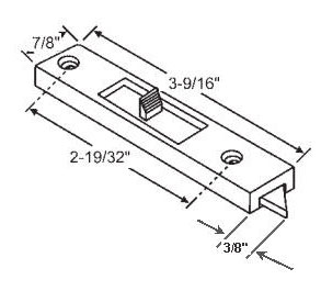 TechnologyLK STB Tilt Window Latch, Right Hand, White, 2-19/32&quot; Screw Holes | 83622RHW