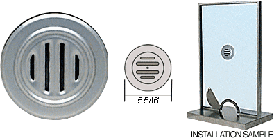 C.R. Laurence CRL Satin Anodized Finish Aluminum No-Draft Speak-Thru  | 834A