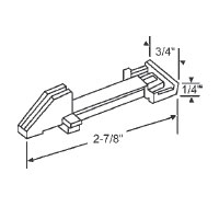 TechnologyLK Slide Guide for Tubular Window Balance, Black | 85506B