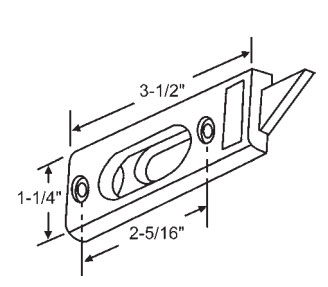 TechnologyLK STB Tilt Window Latch, White, 2-5/16&quot; Screw Holes | 85533WH