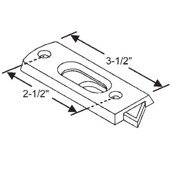 White Tilt Window Latch; 2-1/2&quot; Screw Holes | 85736