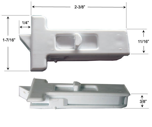 White Snap-In Tilt Window Latch with Wing | 85900WA