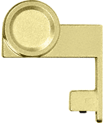 C.R. Laurence CRL Satin Brass End Cap Finger Pull  | 8575SBR