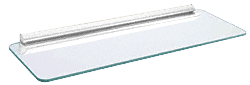C.R. Laurence CRL 6&quot; X 18&quot; KV Glass Shelf Kits with White Bracket | 89WH10618