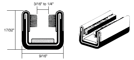 CRL-Automotive CRL Flexible Unbeaded Glass Run Channel for Jeep, Dodge and White Trucks - 96 in long | 8A296