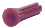 C.R. Laurence CRL 3/16&quot; Hole, 7/8&quot; Length Red Cap Plastic Anchors - Package of 100 | 8C