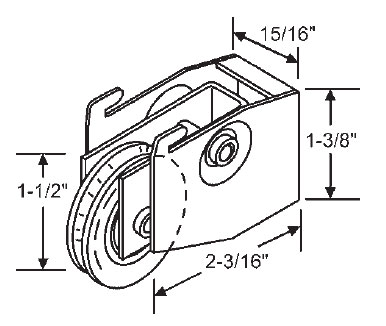 Sliding Glass Patio Door Replacement Hardware | Patio Door Replacement Rollers | 9220