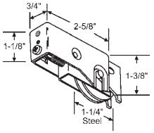 1-1/2&quot; Tandem Steel Sliding Glass Door Roller with 13/16&quot; Wide Housing | 9238