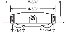 STB Sliding Glass Door Roller, Steel Wheel, 1-1/4&quot; Diameter | 9239