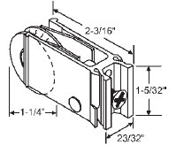 CRL Sliding Glass Door Roller with 1-1/4&quot; Stainless Steel Wheel 3/4&quot; Wide Housing for Miller Industries Doors | D1602 | 9-252 | 9252SS