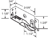 STB Sliding Glass Door Roller, Steel Wheel, 1-1/2&quot; Diameter, 3/4&quot; Wide Housing | 9261